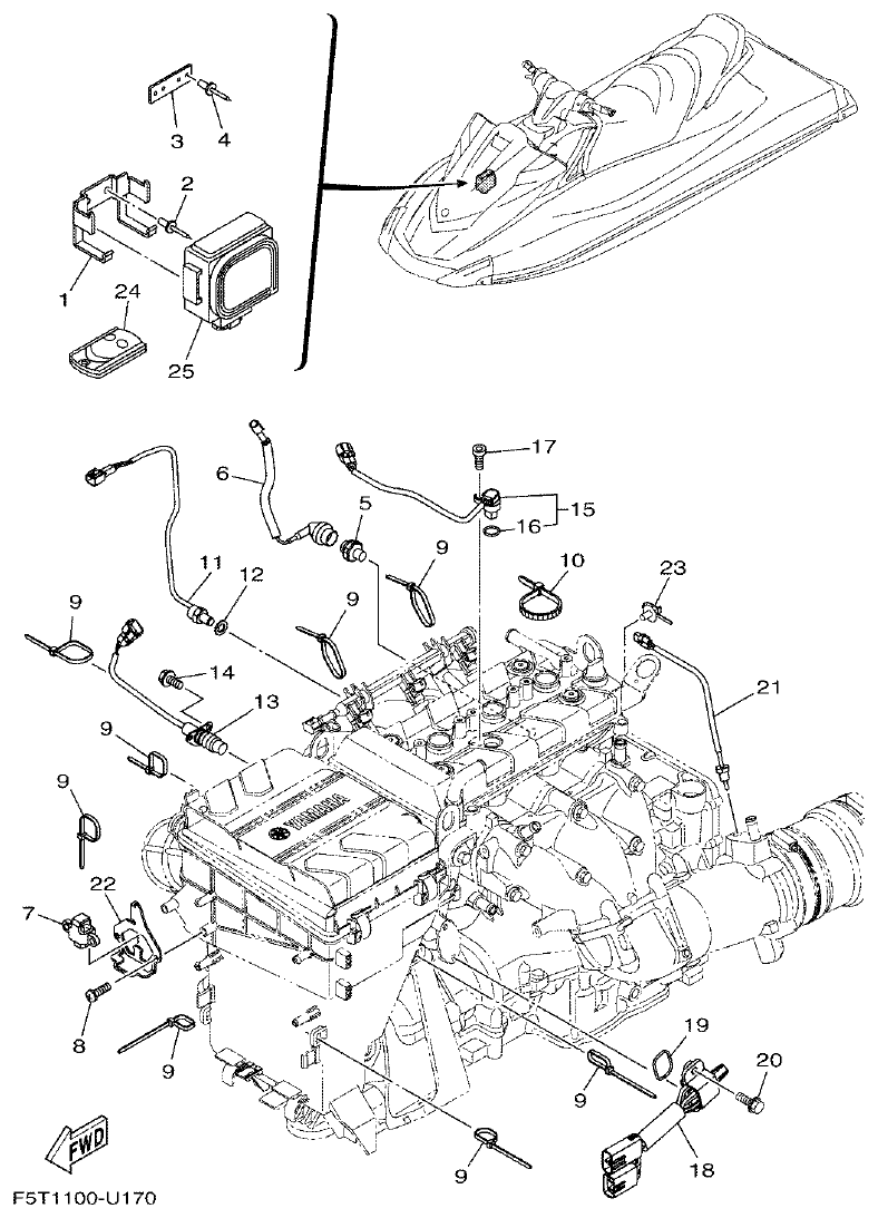 Yamaha VX1050AV ELECTRICAL 2 parts diagram